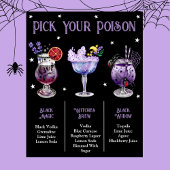 Kies uw Poison Witchy Halloween 3 Cocktail Menu Poster