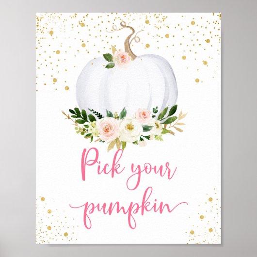 Kies uw pompoen roze goudpleister poster (Voorkant)