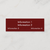 Kies uw professionele kleurenVisitekaartjes Mini Visitekaartje (Achterkant)