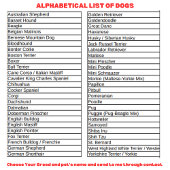 Kies uw ras hondennaam illustratie trui