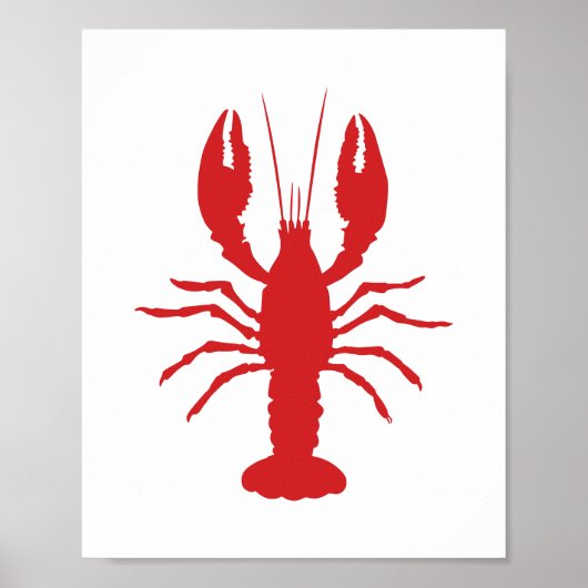 Kies uw Silhouette Kleur van de Lobster Poster (Voorkant)