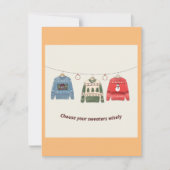 Kies uw truien wijs vakantie kaart (Voorkant)