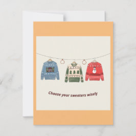 Kies uw truien wijs vakantie kaart