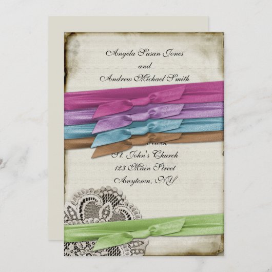 Kies uw  uitnodiging voor het lint (Voorkant / Achterkant)