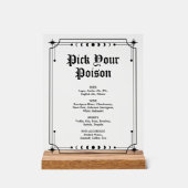 Kies uw vergif Halloween bruiloft bar Acryl Bord (Voorkant)