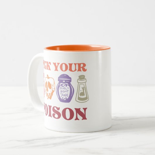 Kies uw vergiftigingsMok Tweekleurige Koffiemok (Voorkant links)