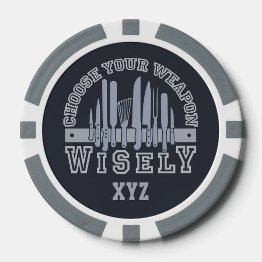 Kies uw wapen aangepaste poker chips (Voorkant)