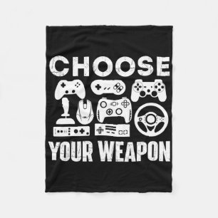 Kies uw wapen - Gamer Video Game Lover Gaming Fleece Deken