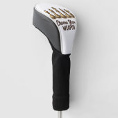 Kies uw wapen grappige schaakstukken speler golfheadcover (Schuin)
