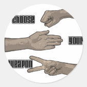 kies uw wapen ronde sticker (Voorkant)