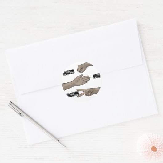 kies uw wapen ronde sticker (Envelop)