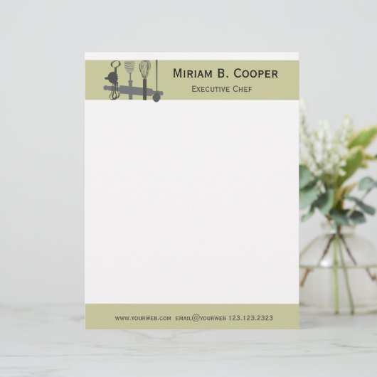 Kies uw weapon Executive Chef Professional Briefhoofd Ontwerp (Staand voorkant)