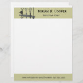 Kies uw weapon Executive Chef Professional Briefhoofd Ontwerp (Voorkant / Achterkant)