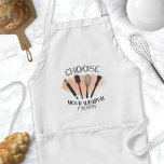 Kies uw weapon Funny Baking Quote Standaard Schort<br><div class="desc">Kies uw weapon Funny Baking Quote Adult Schort. Cute chef-schort met een grappig citaat van een gekookte humor. Pas dit ontwerp van de aangepaste humor van de kok aan met uw eigen naam of tekst.</div>