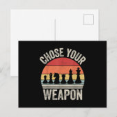 Kies uw weapon grappige stukken aankondigingskaart (Voorkant / Achterkant)