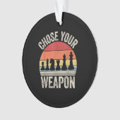 Kies uw weapon grappige stukken ornament (voorkant)