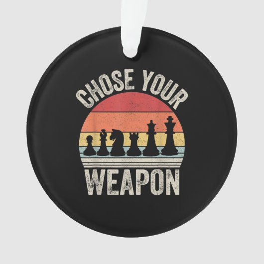 Kies uw weapon grappige stukken ornament (voorkant)