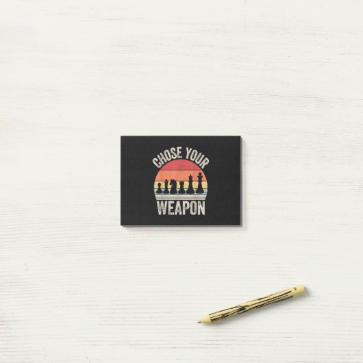 Kies uw weapon grappige stukken post-it® notes (Op bureau)