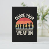 Kies uw weapon grappige stukken RSVP kaartje (Staand voorkant)