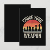 Kies uw weapon grappige stukken RSVP kaartje (Voorkant / Achterkant)