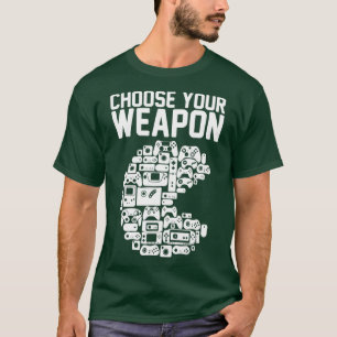 Kies uw Weapon Video Game Console T-shirt