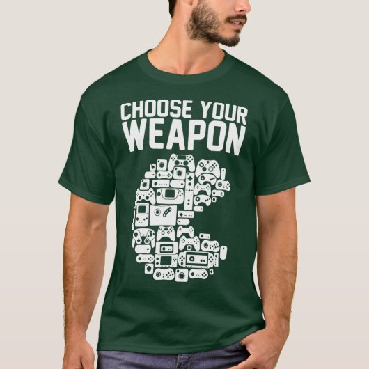 Kies uw Weapon Video Game Console T-shirt (Voorkant)