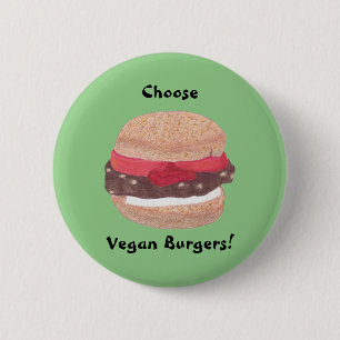 Kies Vegan Burgers Pin op Buttonnen Ronde Button 5,7 Cm