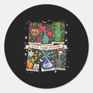 Kies vergif grap drank drankje gelukkige halloween ronde sticker