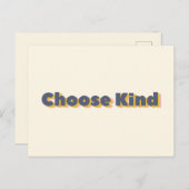 Kies Vet 3D Inspirerend blauw met Typografie Briefkaart (Voorkant / Achterkant)