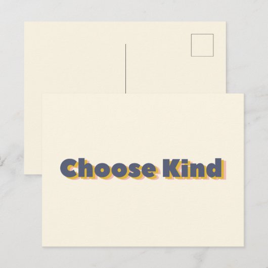 Kies Vet 3D Inspirerend blauw met Typografie Briefkaart (Voorkant / Achterkant)