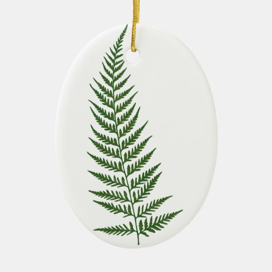 Kies voor Aangepaste kleur geperste fern Leaf Keramisch Ornament (Voorkant)
