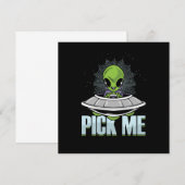 Kies voor Alien Abductie UFO Aliens Extraterrestri Kaart (Voorkant / Achterkant)