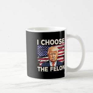 Kies voor de Felon Funny Pro Trump 2024 American F Koffiemok