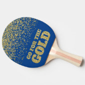 Kies voor de Gold Glitter Blue Tafeltennisbatje (Zijkant)