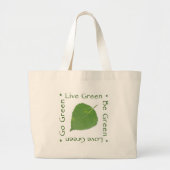 Kies voor de groene herbruikbare winkeltas - zwart grote tote bag (Voorkant)