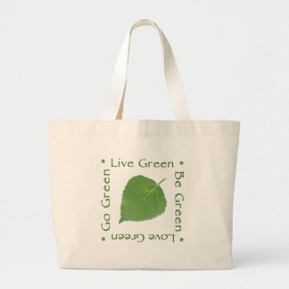 Kies voor de groene herbruikbare winkeltas - zwart grote tote bag