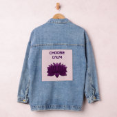 Kies voor de kalme paarse lotusbloem denim jacket (Hangar)