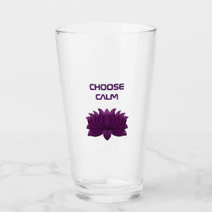 Kies voor de kalme paarse lotusbloem glas