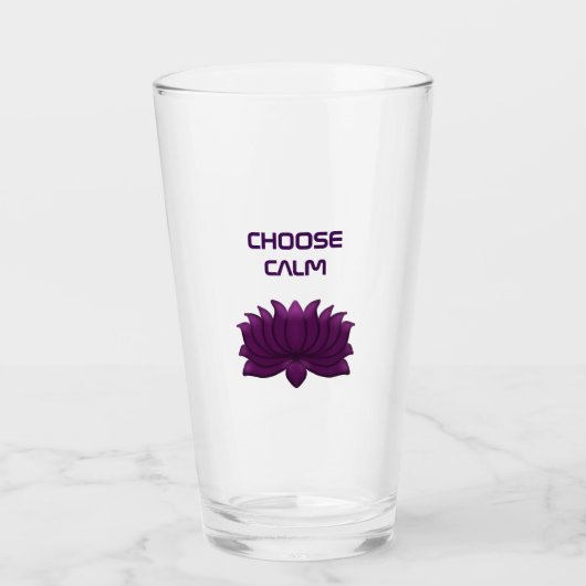 Kies voor de kalme paarse lotusbloem  glas (Voorkant)
