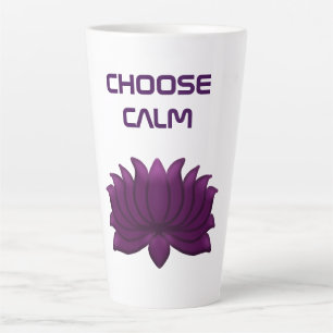 Kies voor de kalme paarse lotusbloem  latte mok