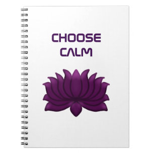 Kies voor de kalme paarse lotusbloem  notitieboek