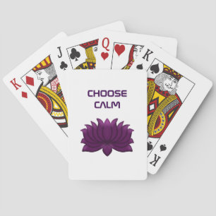 Kies voor de kalme paarse lotusbloem pokerkaarten