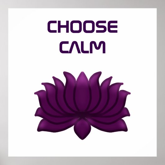 Kies voor de kalme paarse lotusbloem  poster (Voorkant)