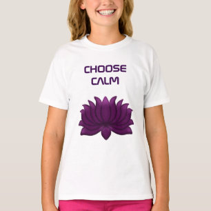 Kies voor de kalme paarse lotusbloem t-shirt