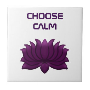 Kies voor de kalme paarse lotusbloem tegeltje