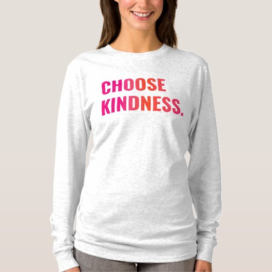 Kies voor de Kindness Sunset Long hoeve Runtop T-shirt (Voorkant)
