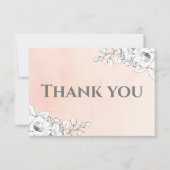 Kies voor de roze, moderne, witte flat met dank bedankkaart (Voorkant)