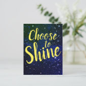 Kies voor de Shine Stars Cosmos Briefkaart (Staand voorkant)