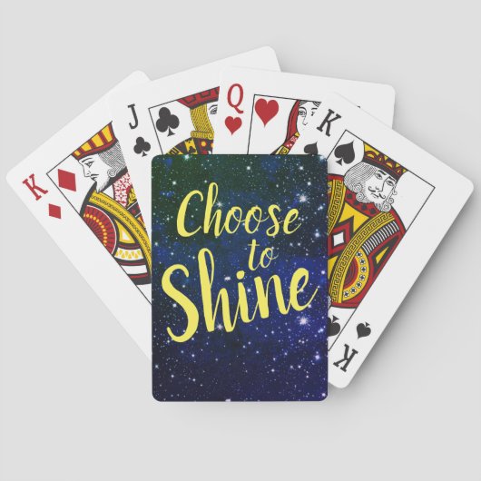 Kies voor de Shine Stars Cosmos Pokerkaarten (Achterkant)