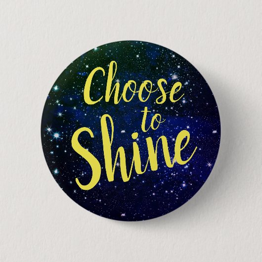 Kies voor de Shine Stars Cosmos Ronde Button 5,7 Cm (Voorkant)